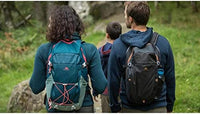 Quechua NH100 Natural Hiking Rucksack 30 Litres Black Turquoise