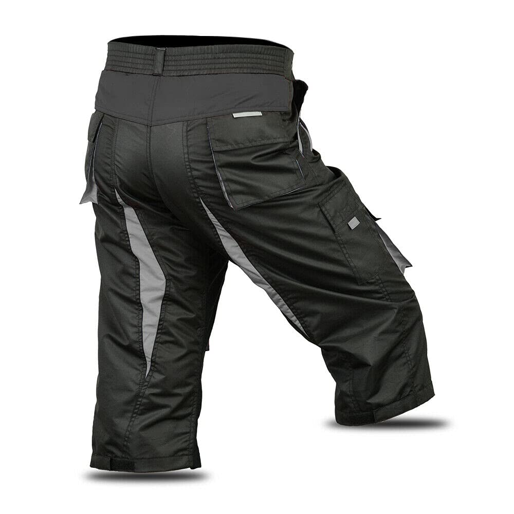 3S Sports Unisex Cycling 3/4 Shorts Mountain MTB Bike Downhill Biking Running Short Pant with Multi Pockets