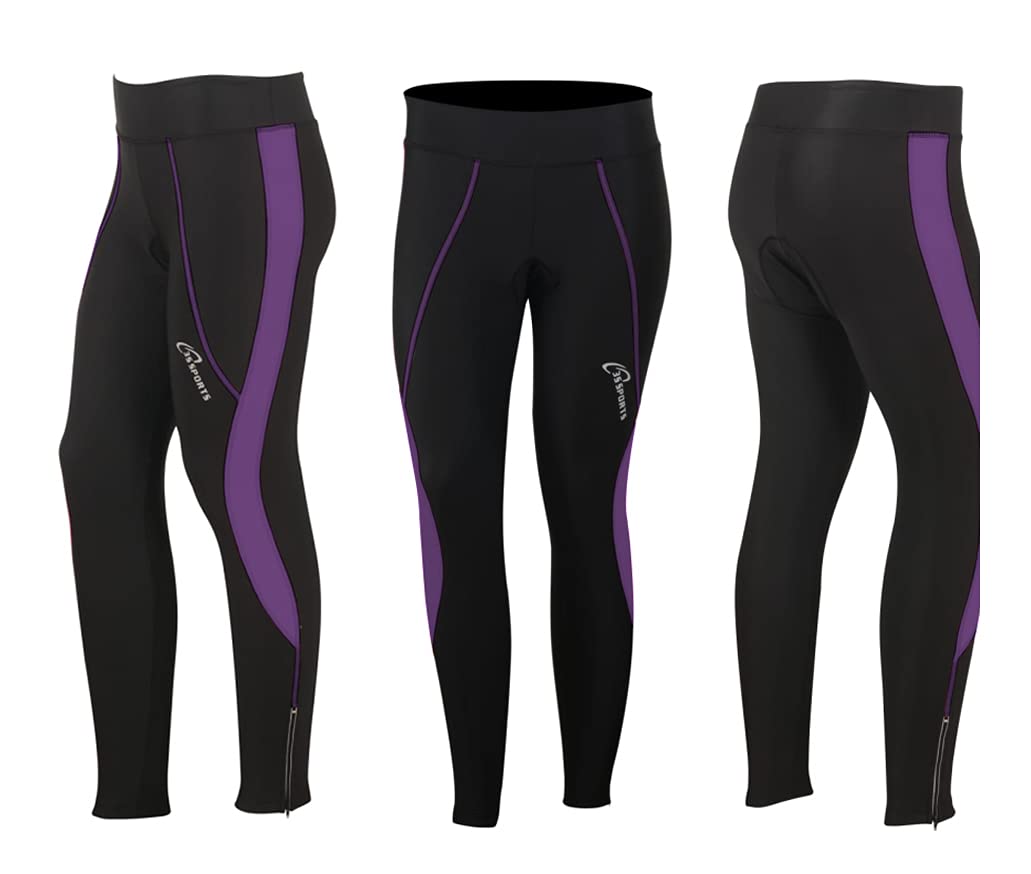 3S SPORTS Women’s Cycling Tights Padded Trouser Thermal Long Pants Ladies Bicycle Leggings for Running & Sports