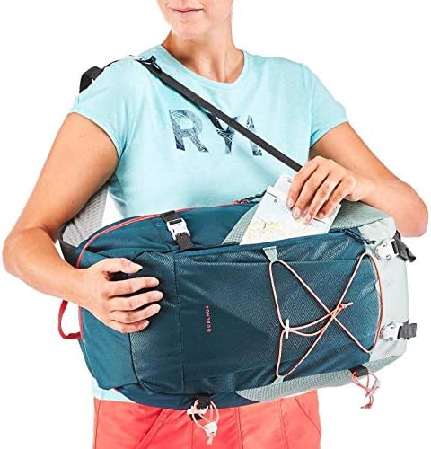 Quechua NH100 Natural Hiking Rucksack 30 Litres Black Turquoise