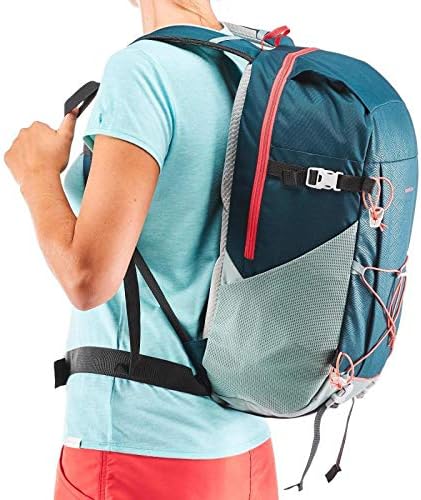 Quechua NH100 Natural Hiking Rucksack 30 Litres Black Turquoise