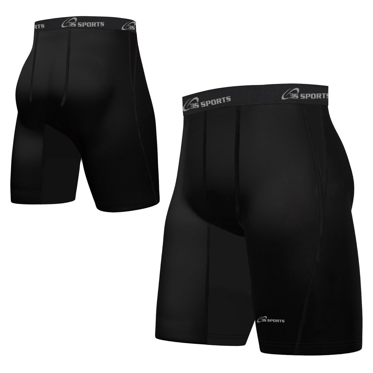 3S SPORTS Men's Compression Shorts Base Layer Brief Pant Thermal Running Gym Fitness Yoga Short