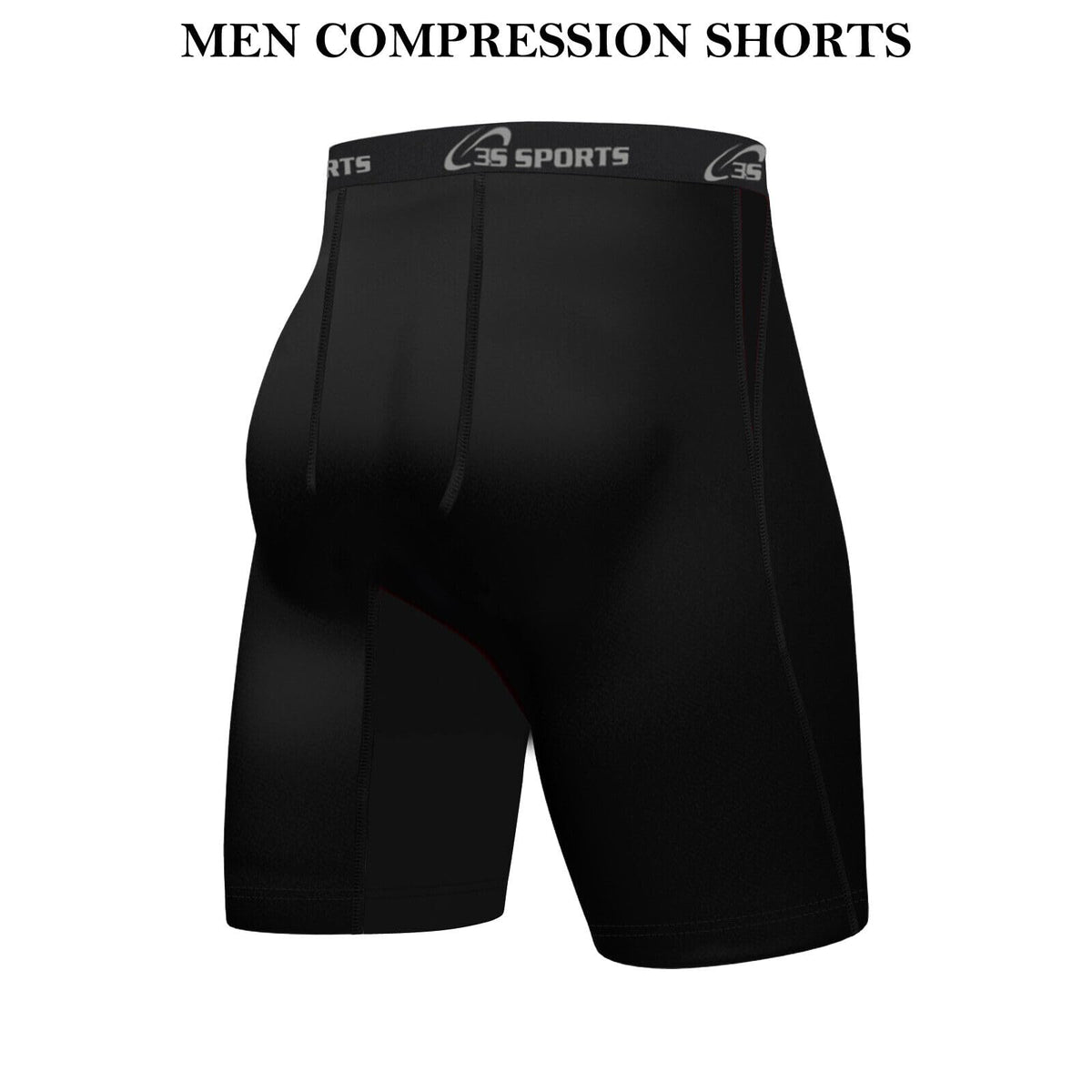 3S SPORTS Men's Compression Shorts Base Layer Brief Pant Thermal Running Gym Fitness Yoga Short