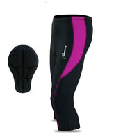 3S Sports Women's Cycling Tights 3/4 Cool Max Anti Bac Padded Shorts Leggings Sports Bicycle Pants for Ladies