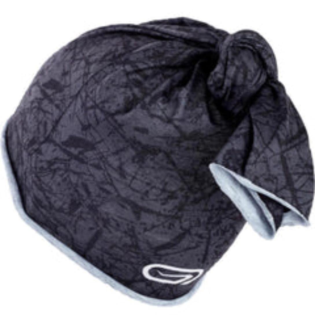 Kalenji MULTIPURPOSE RUNNING HEADBAND - CARBON GREY/BLACK PRINT