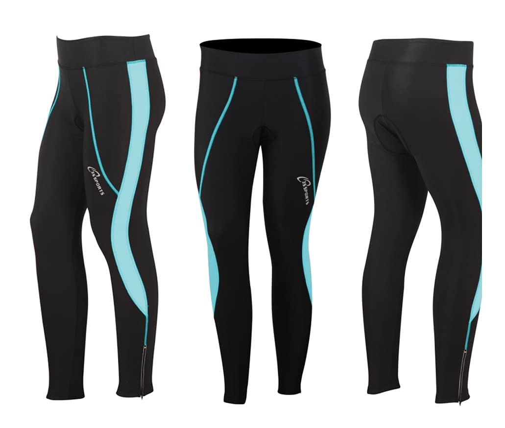3S SPORTS Women’s Cycling Tights Padded Trouser Thermal Long Pants Ladies Bicycle Leggings for Running & Sports