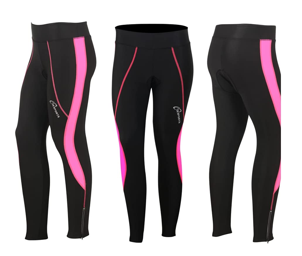 3S SPORTS Women’s Cycling Tights Padded Trouser Thermal Long Pants Ladies Bicycle Leggings for Running & Sports