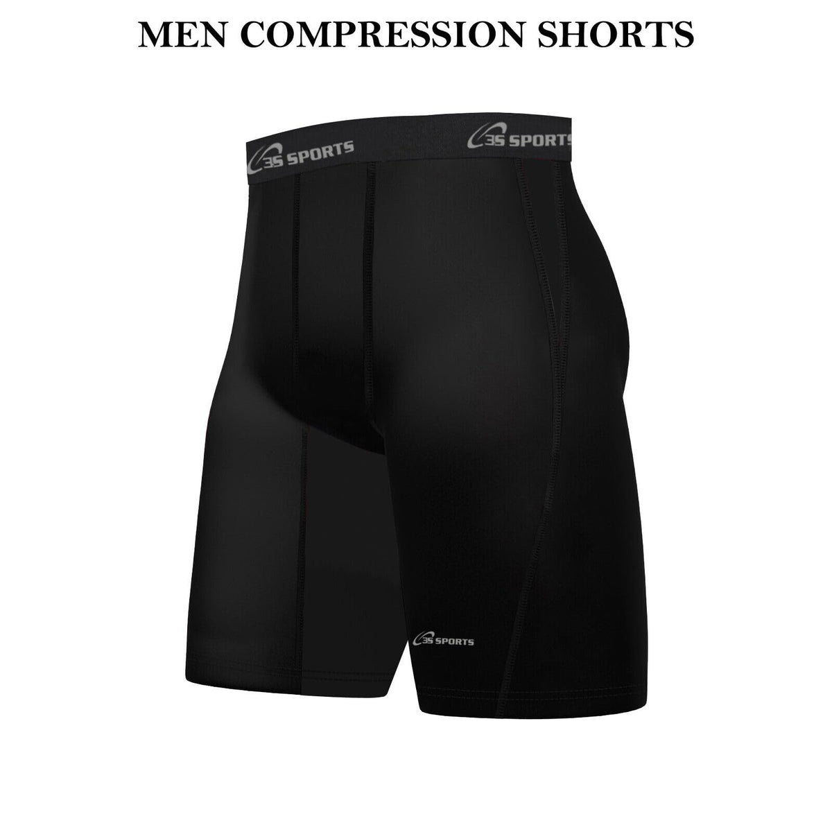 3S SPORTS Men's Compression Shorts Base Layer Brief Pant Thermal Running Gym Fitness Yoga Short