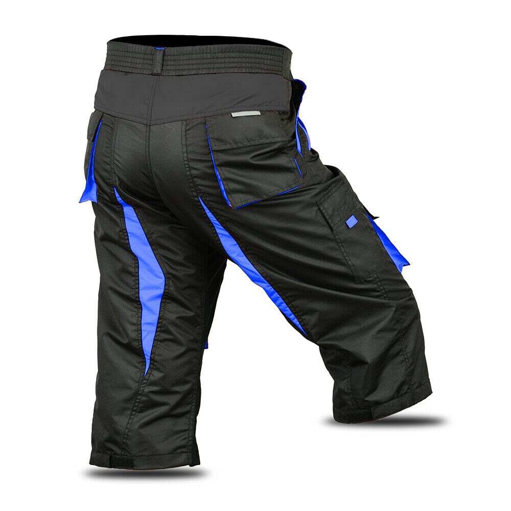 3S Sports Unisex Cycling 3/4 Shorts Mountain MTB Bike Downhill Biking Running Short Pant with Multi Pockets
