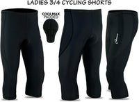 3S Sports Women's Cycling Tights 3/4 Cool Max Anti Bac Padded Shorts Leggings Sports Bicycle Pants for Ladies