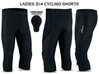 3S Sports Women's Cycling Tights 3/4 Cool Max Anti Bac Padded Shorts Leggings Sports Bicycle Pants for Ladies