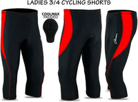 3S Sports Women's Cycling Tights 3/4 Cool Max Anti Bac Padded Shorts Leggings Sports Bicycle Pants for Ladies