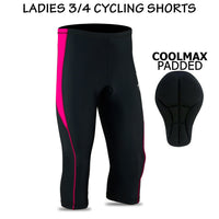 3S Sports Women's Cycling Tights 3/4 Cool Max Anti Bac Padded Shorts Leggings Sports Bicycle Pants for Ladies