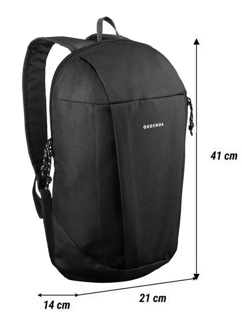 Quechua NH100 hiking rucksack, 10 litres., Black (Black) - PLYR