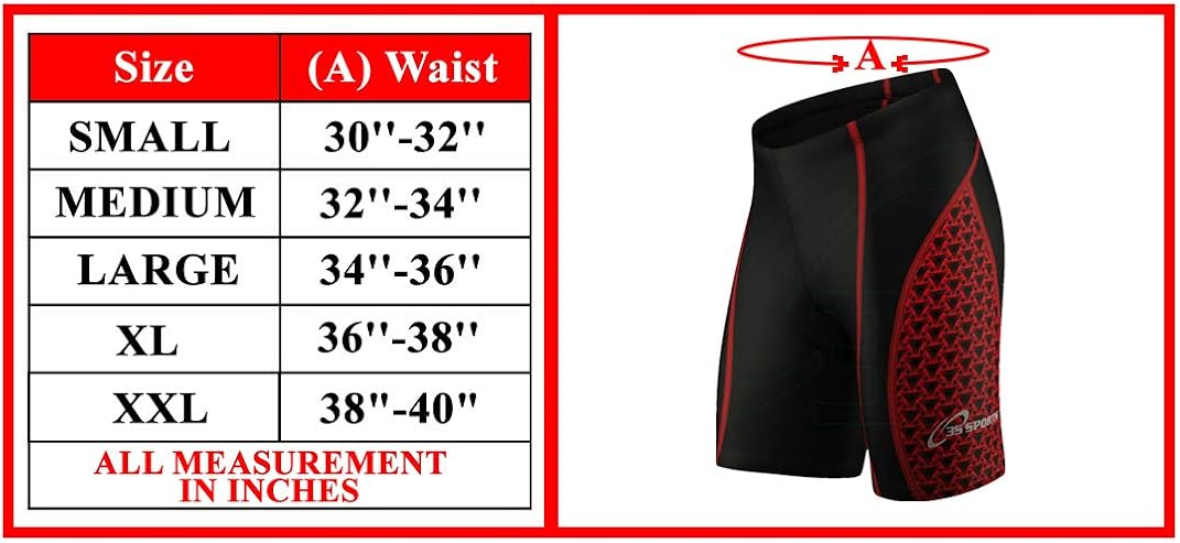 Mens Cycling Shorts Coolmax Anti-Bac Padding Cycle Short