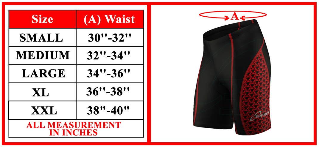 Mens Cycling Shorts Coolmax Anti-Bac Padding Cycle Short
