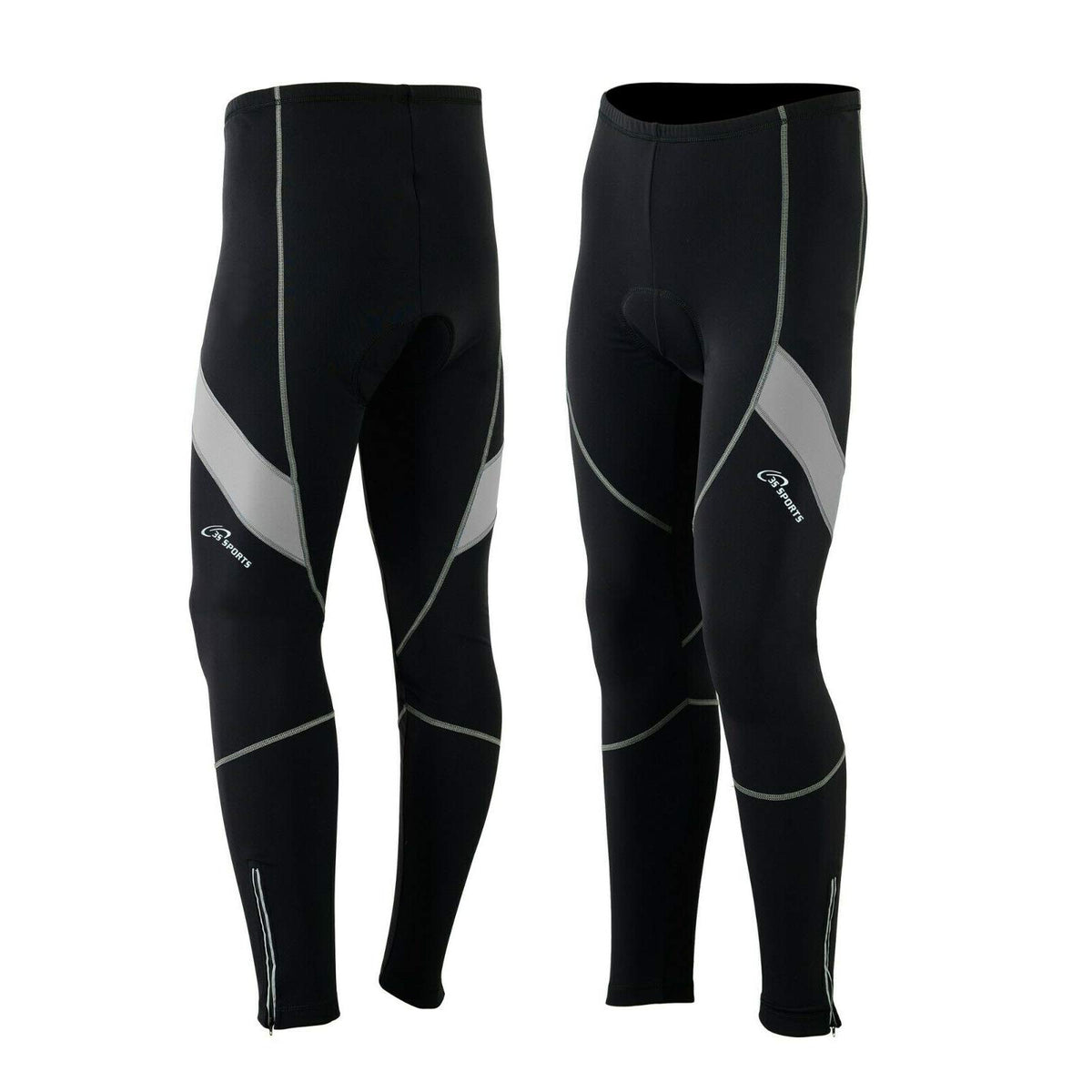 3S Sports Men's Cycling Tights Padded Thermal Legging Winter Cold Wear Trouser Long Pants for Cyclist Riding Sports Biking Running