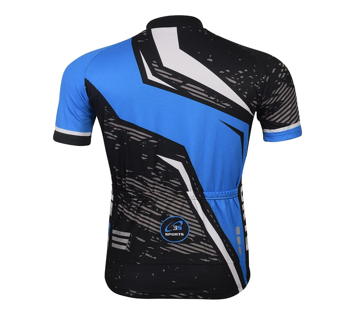 3S SPORTS Men's Cycling Jersey Short Sleeves Mountain Bike Shirt MTB Full Zipper Top Slim Fit T-Shirt with Reflectors and Back Pockets for Biking Racing