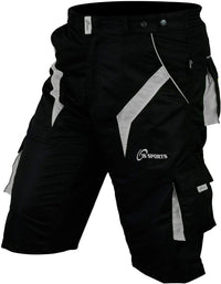 3S Sports Mens Cycling Shorts Coolmax Padded Liner Multi Pockets Short Pants for Off Road Cycling Biking Running Hiking Gym Outdoor Sports
