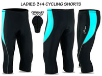 3S Sports Women's Cycling Tights 3/4 Cool Max Anti Bac Padded Shorts Leggings Sports Bicycle Pants for Ladies