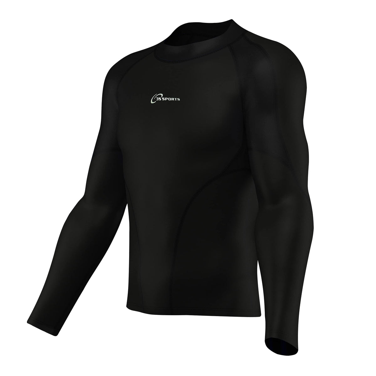 3S SPORTS Men's Thermal Top & Bottom Boys Body Armour Long Sleeve Base Layer Compression Suit Thermals Shirt & Tights Leggings Underwear Set for Workout Skiing Running Hiking Cycling Outdoor Sports