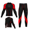 3S SPORTS Men's Thermal Top & Bottom Boys Body Armour Long Sleeve Base Layer Compression Suit Thermals Shirt & Tights Leggings Underwear Set for Workout Skiing Running Hiking Cycling Outdoor Sports