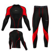 3S SPORTS Men's Thermal Top & Bottom Boys Body Armour Long Sleeve Base Layer Compression Suit Thermals Shirt & Tights Leggings Underwear Set for Workout Skiing Running Hiking Cycling Outdoor Sports