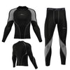 3S SPORTS Men's Thermal Top & Bottom Boys Body Armour Long Sleeve Base Layer Compression Suit Thermals Shirt & Tights Leggings Underwear Set for Workout Skiing Running Hiking Cycling Outdoor Sports