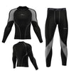 3S SPORTS Men's Thermal Top & Bottom Boys Body Armour Long Sleeve Base Layer Compression Suit Thermals Shirt & Tights Leggings Underwear Set for Workout Skiing Running Hiking Cycling Outdoor Sports