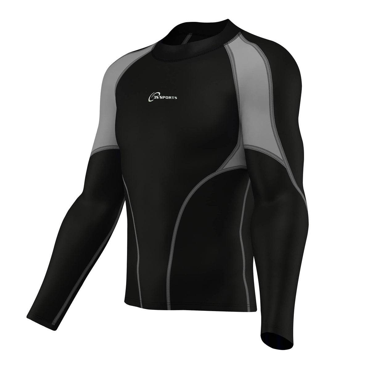 3S SPORTS Men's Thermal Top & Bottom Boys Body Armour Long Sleeve Base Layer Compression Suit Thermals Shirt & Tights Leggings Underwear Set for Workout Skiing Running Hiking Cycling Outdoor Sports
