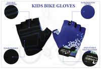 3S Sports Children's Boy's Girl's Cycling Gloves Kids Padded Half Finger Glove Racing Bicycle BMX MTB Bike Sports Mitten