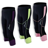 Ladies 3/4 Compression Tights Shorts Trousers Running Gym Exercise Leggings