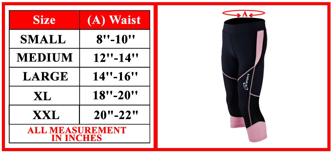 Ladies 3/4 Compression Tights Shorts Trousers Running Gym Exercise Leggings