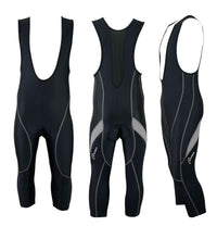 3S Sports Men's Cycling Bib Shorts Bike Tights Coolmax Padded 3/4 Bibs with Reflective Logo for Biking Sports Racing