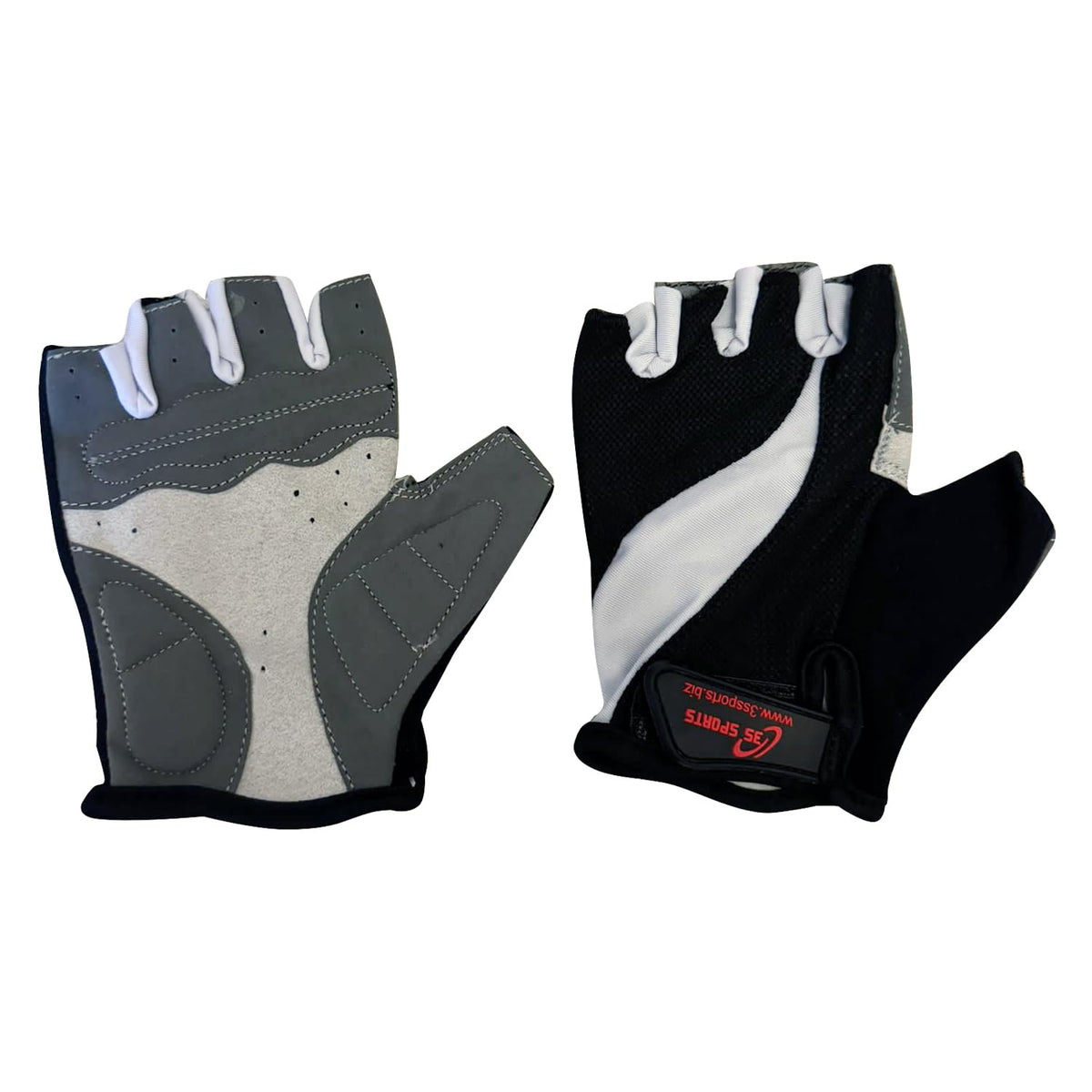 3S SPORTS Men's Cycling Gloves Gel Padded Bicycle Fingerless Half Finger Cycle Bike Gloves
