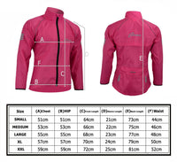 3S SPORTS Ladies Cycling Rain Waterproof Jacket Woman Hi-Visibility Cycle Running Top Coat