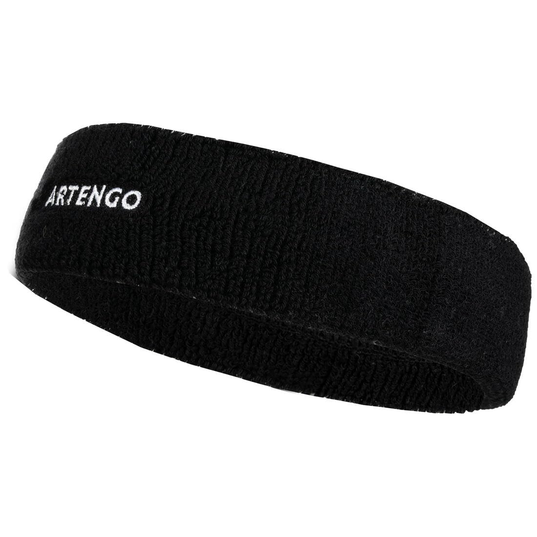 Artengo Tennis Headband Sports Sweatband Fitness Head Band (Black)