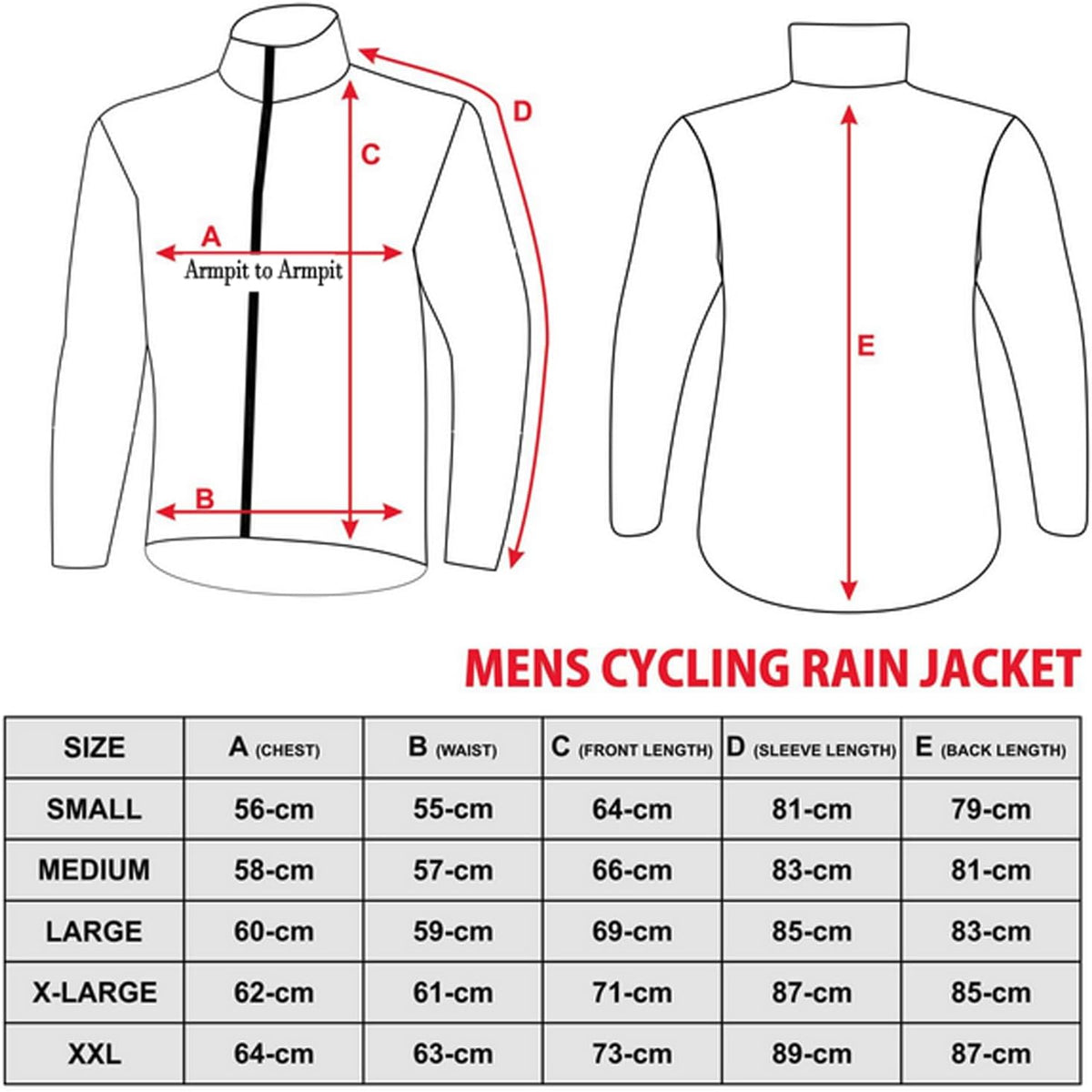 3S SPORTS Men's Cycling Waterproof Rain Jacket High Visibility Running Rain Coat