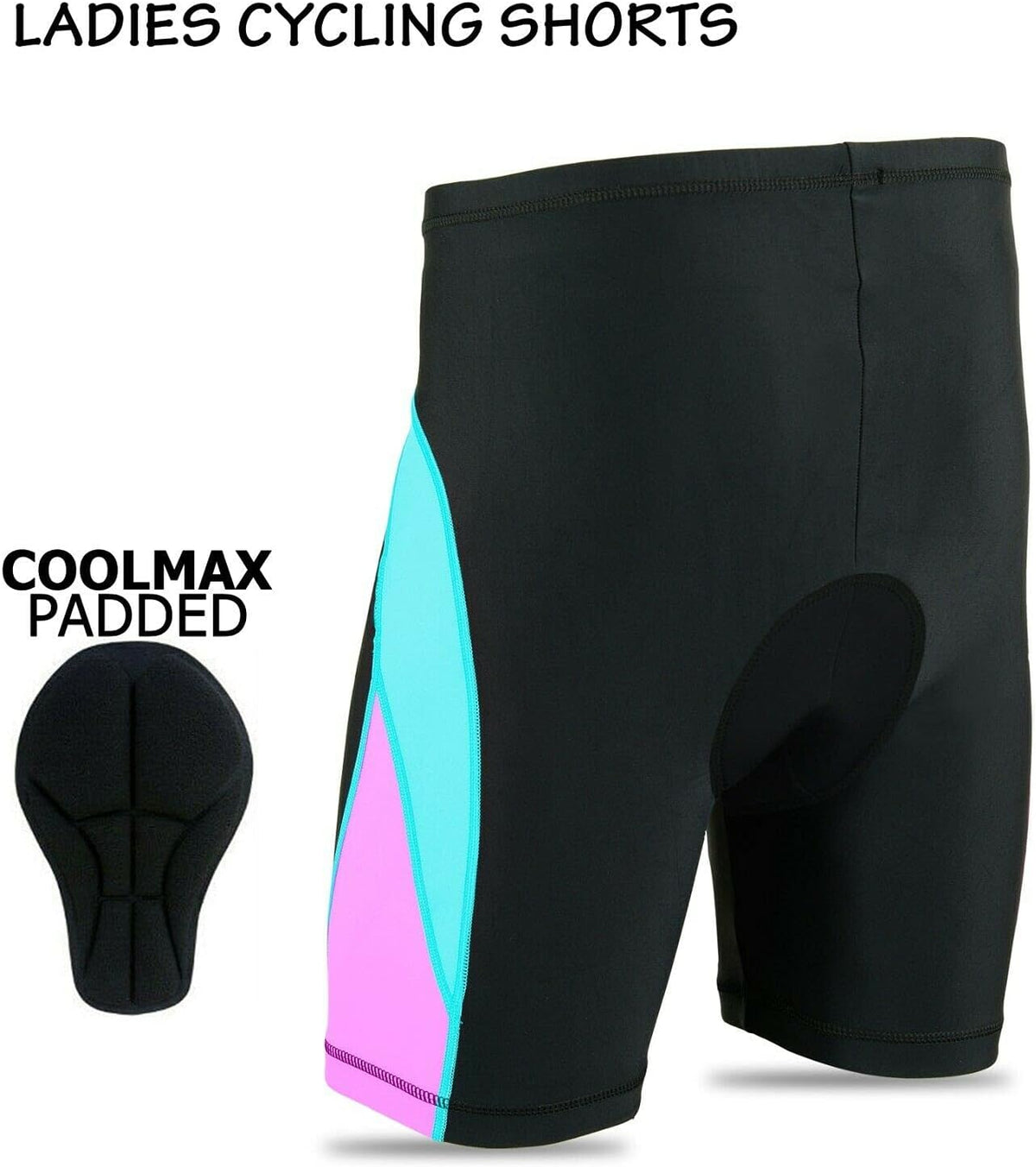 3S SPORTS Women's Cycling Shorts Padded High Waist Leggings Anti-Slip Breathable Adsorbent Lightweight Tights Dancing Walking Running Gym Biker Active Casual Sports Yoga Half Pants for Ladies