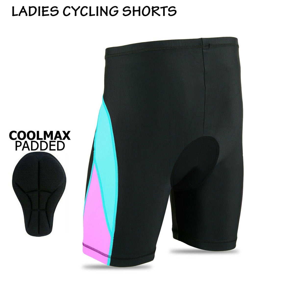 3S SPORTS Women's Cycling Shorts Padded High Waist Leggings Anti-Slip Breathable Adsorbent Lightweight Tights Dancing Walking Running Gym Biker Active Casual Sports Yoga Half Pants for Ladies