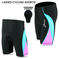 3S SPORTS Women's Cycling Shorts Padded High Waist Leggings Anti-Slip Breathable Adsorbent Lightweight Tights Dancing Walking Running Gym Biker Active Casual Sports Yoga Half Pants for Ladies
