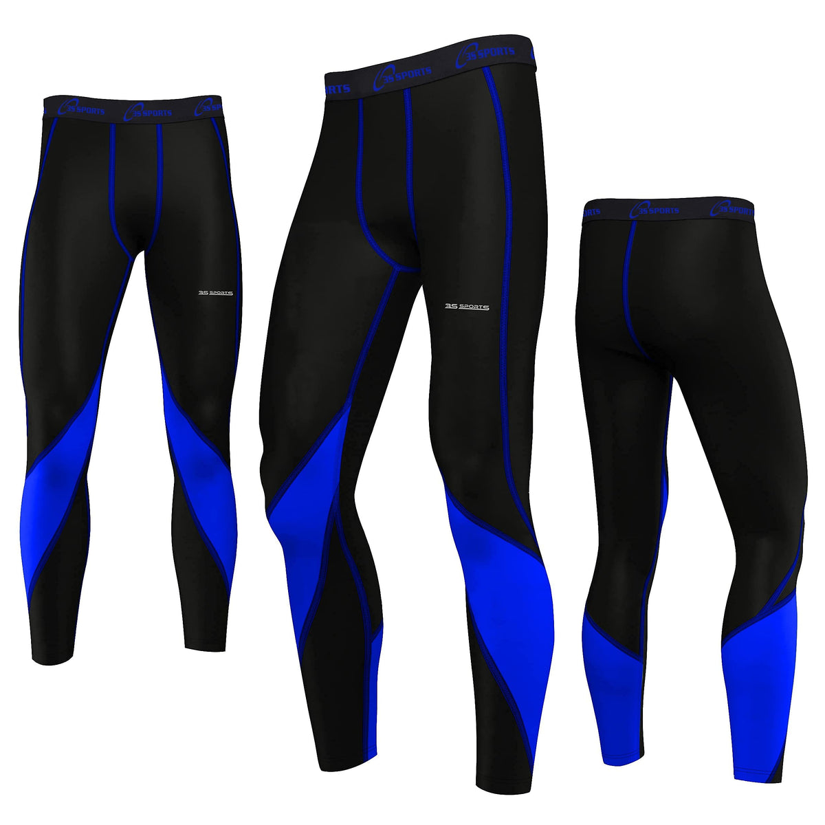 3S SPORTS Men's Thermal Top & Bottom Boys Body Armour Long Sleeve Base Layer Compression Suit Thermals Shirt & Tights Leggings Underwear Set for Workout Skiing Running Hiking Cycling Outdoor Sports