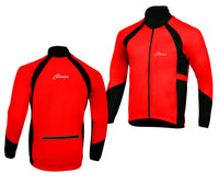 3S SPORTS Men's Cycling Jacket Windproof Waterproof Wind Stopper Fleece Thermal Long Sleeve Winter Jackets Windproof Bike Coat For Running Biking Hiking Riding Outdoor Sports