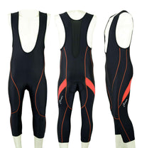 Z Sports Men's Cycling Bib Shorts Bike Tights Coolmax Padded 3/4 Bibs with Reflective Logo for Biking Sports Racing