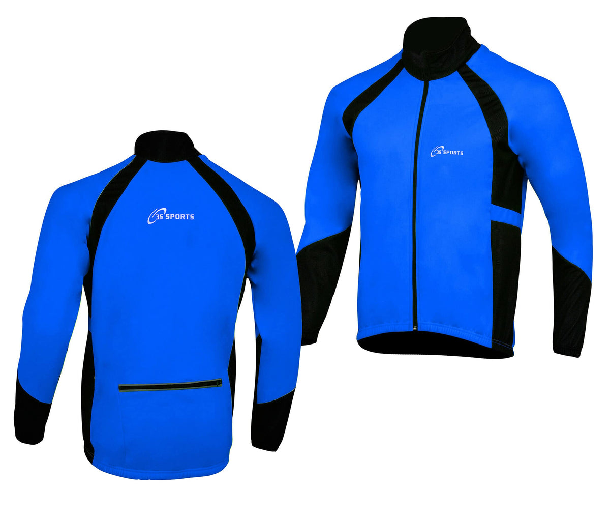 3S SPORTS Men's Cycling Jacket Windproof Waterproof Wind Stopper Fleece Thermal Long Sleeve Winter Jackets Windproof Bike Coat For Running Biking Hiking Riding Outdoor Sports