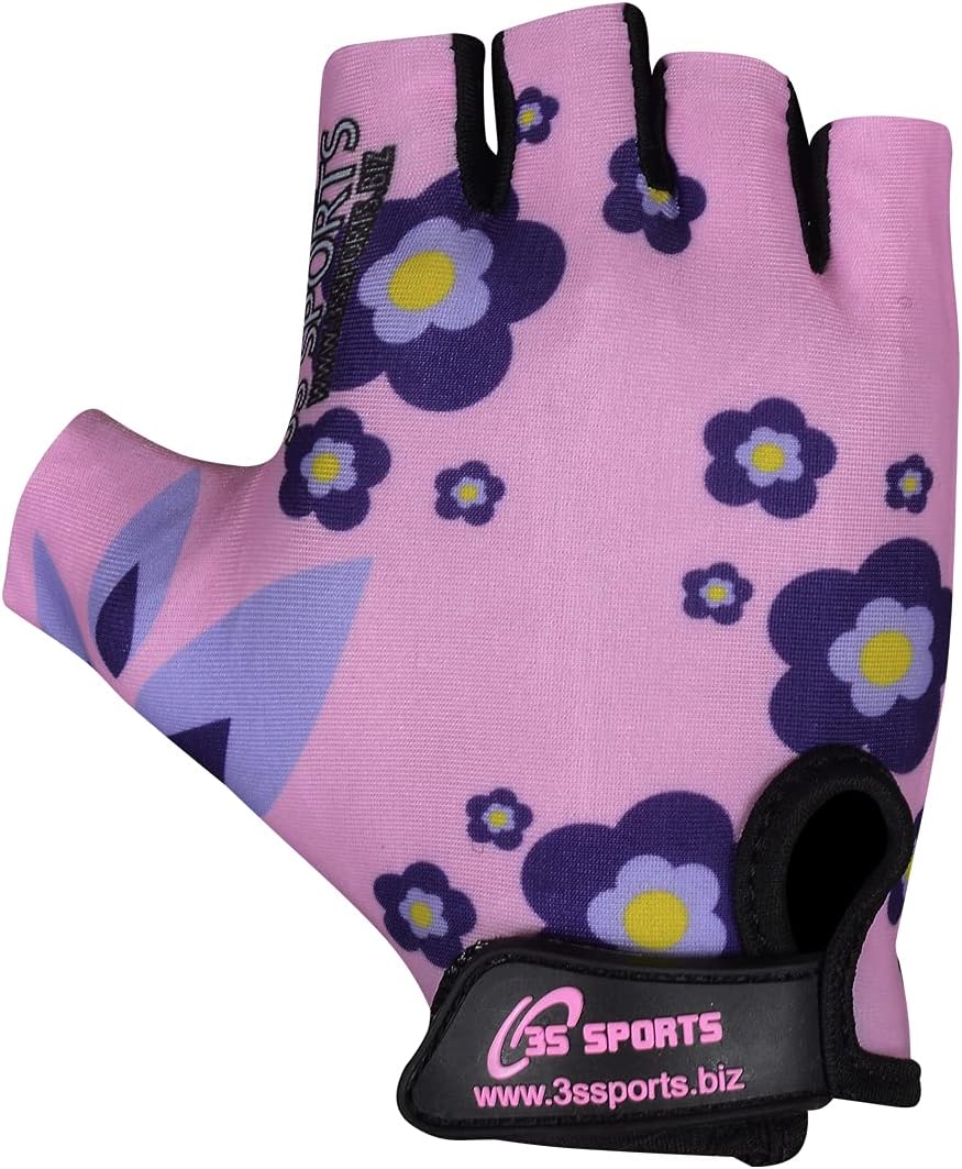 3S Sports Kids Boy's Girl's Cycling Gloves Mountain Bike Half Finger Bicycle Padded Glove Sportswear Mittens For Road Riding Biking & Outdoor Sports