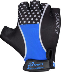 3S Sports Kids Padded Cycling Gloves Half Finger Mountain Bike Road MTB Biker Glove Cycle Bicycle BMX Riding Sports Outdoor Activities Sportswear Mitten for Boys and Girls