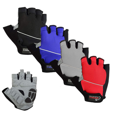 3S Sports Men's Half Finger Cycling Gloves Gel Padded Fingerless Mountain Bike Riding Sport Glove