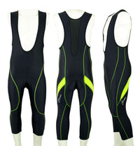 Z Sports Men's Cycling Bib Shorts Bike Tights Coolmax Padded 3/4 Bibs with Reflective Logo for Biking Sports Racing