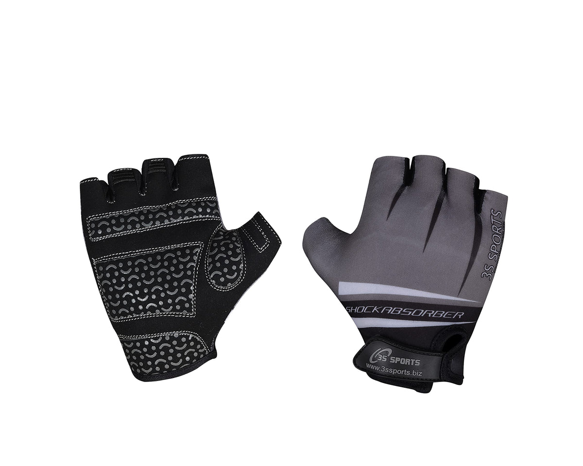 3S Sports Kids Cycling Half Finger Gloves Bicycle Mountain Bike Riding Outdoor Sports Short Fingers Glove Camping Hiking Climbing Mittens For Boys & Girls